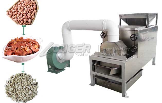 peanut peeling and half breaking machine